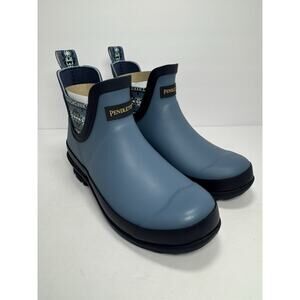 NWB Pendleton Women Desert Dawn Waterproof Chelsea Rain Boots Blue-Size 6
